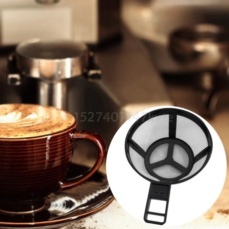 Reusable Coffee Pot Filter Holder Dripper Mesh Basket with Handle