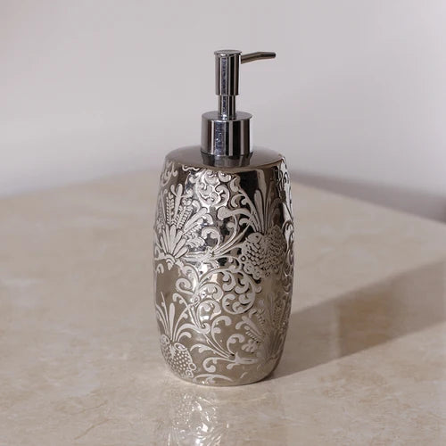 Silver Ceramics Shampoo Bottles Bathroom Accessories Shower Gel