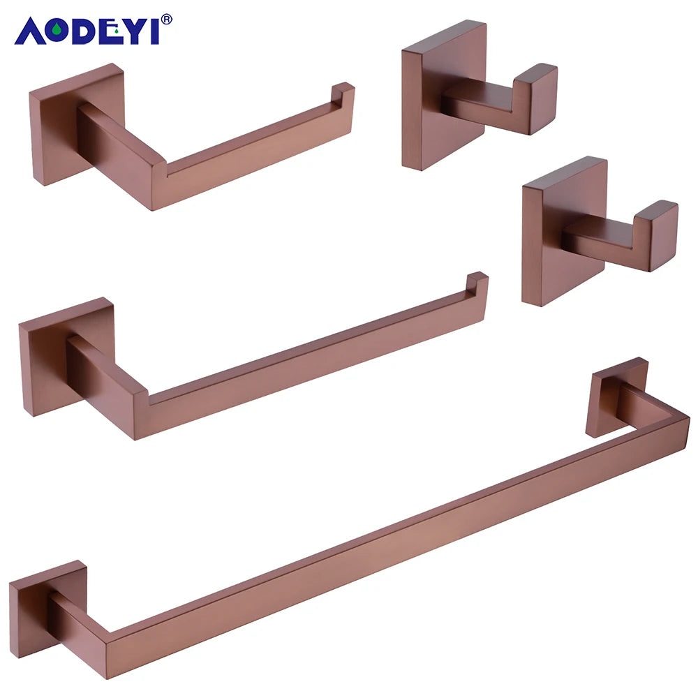 Bathroom Accessories Toilet Paper Holder Brushed Rose Gold Towel
