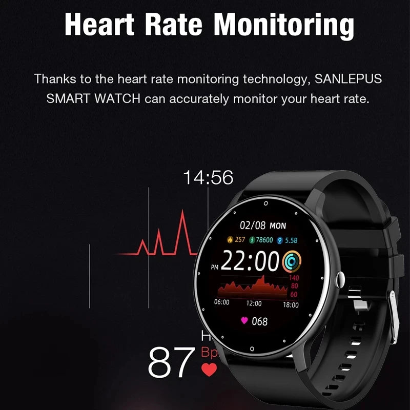 LIGE  Smart Watch Women Men Ladies Gift Sport Fitness Men Watches