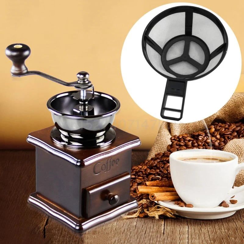 Reusable Coffee Pot Filter Holder Dripper Mesh Basket with Handle