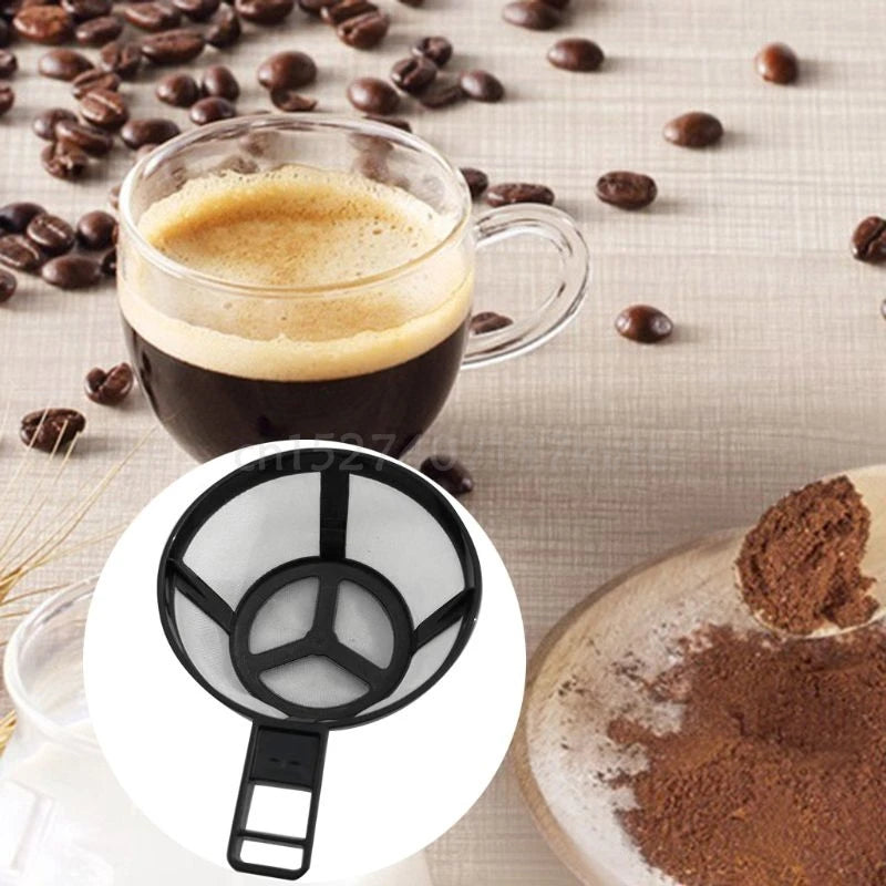 Reusable Coffee Pot Filter Holder Dripper Mesh Basket with Handle