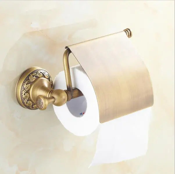 Antique Brushed Copper Carved Base Bathroom Accessories Bath Towel