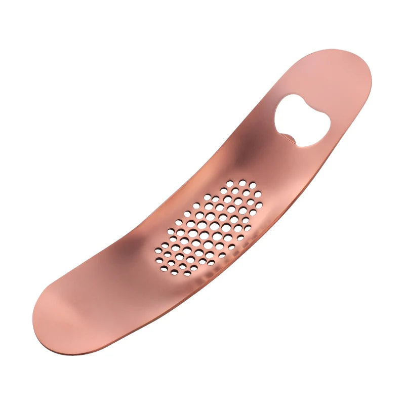 2in1 Gold Stainless Steel Garlic Press Crusher Cooking Tools Kitchen Gadgets Home Metal Bottle opener чеснокодавка Пивной штопор