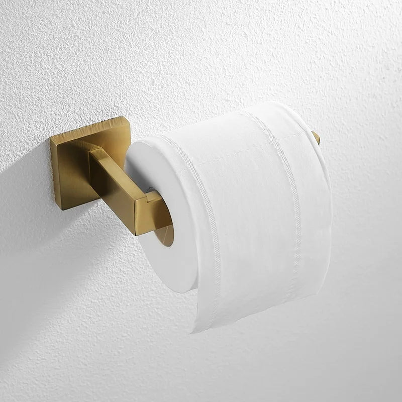 Gold Brushed Bathroom Accessories Hardware Towel Bar Rail Toilet