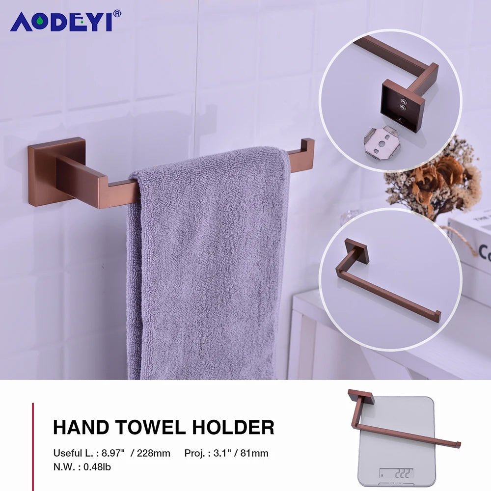 Bathroom Accessories Toilet Paper Holder Brushed Rose Gold Towel