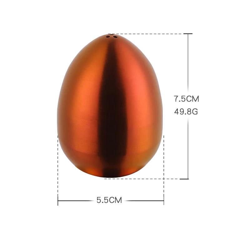 1/2PCS Salt Spice Pepper Shaker Stainless Steel Egg Shaped Condiment Bottle Kitchen Gadgets Metal Salt Pepper Holder Seasoning