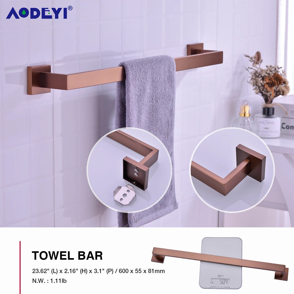 Bathroom Accessories Toilet Paper Holder Brushed Rose Gold Towel