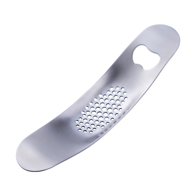2in1 Gold Stainless Steel Garlic Press Crusher Cooking Tools Kitchen Gadgets Home Metal Bottle opener чеснокодавка Пивной штопор