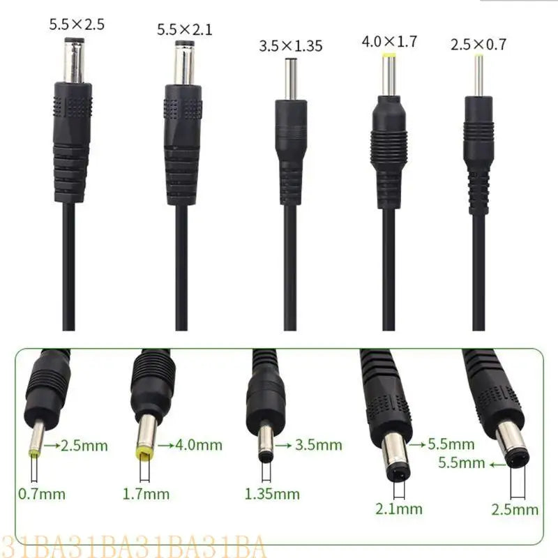 USB Charging Cable Cord Universal USB to for DC 5.5x2.1 5.5x2.5