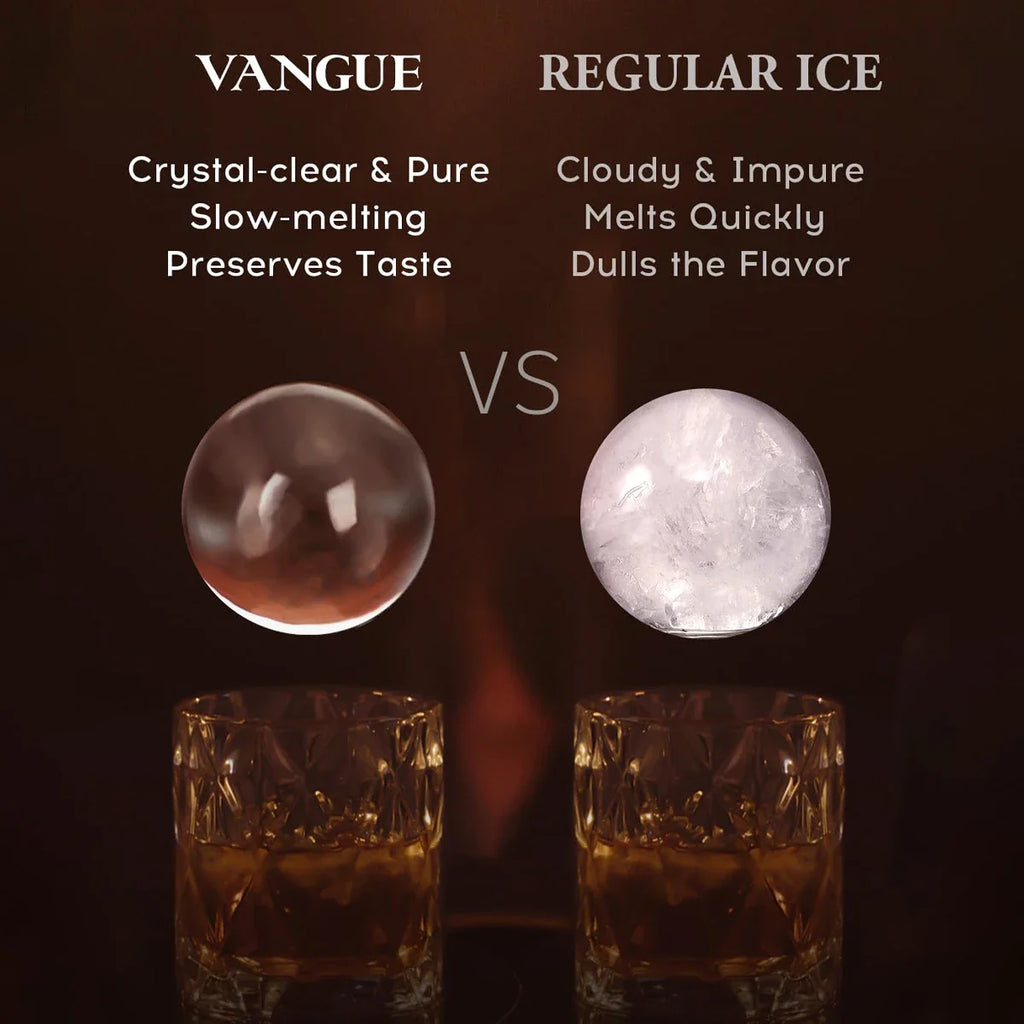 Clear Ice Cube Maker Ice Tray 4 Large Balls Bartender-Quality Ice