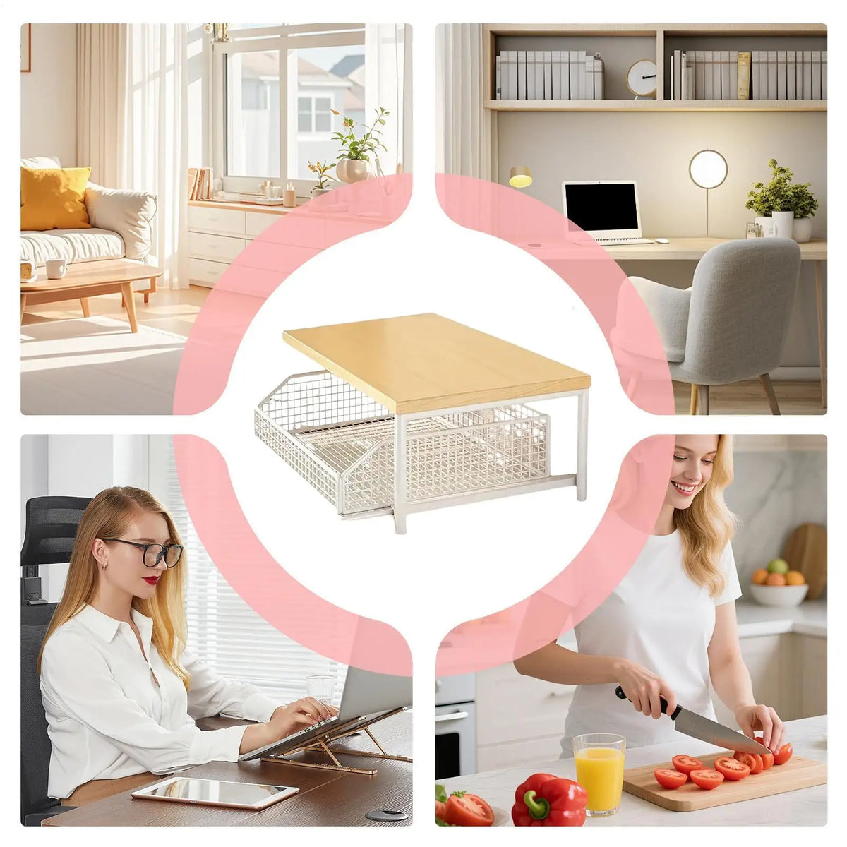 Kitchen Shelf Microwave Rack Storage Space-saving Household Organizer