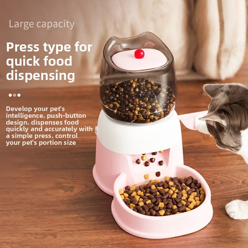 Pet Automatic Feeder Large Capacity Foot Pedal Feeder Press Type Food