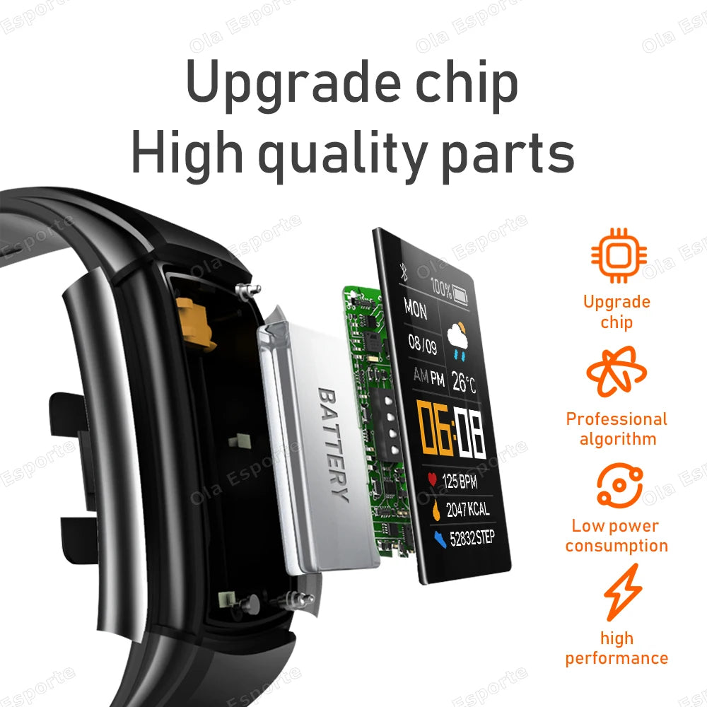 Smart Fitness Tracker Watch Heart Rate Monitor Sleep Steps Waterproof