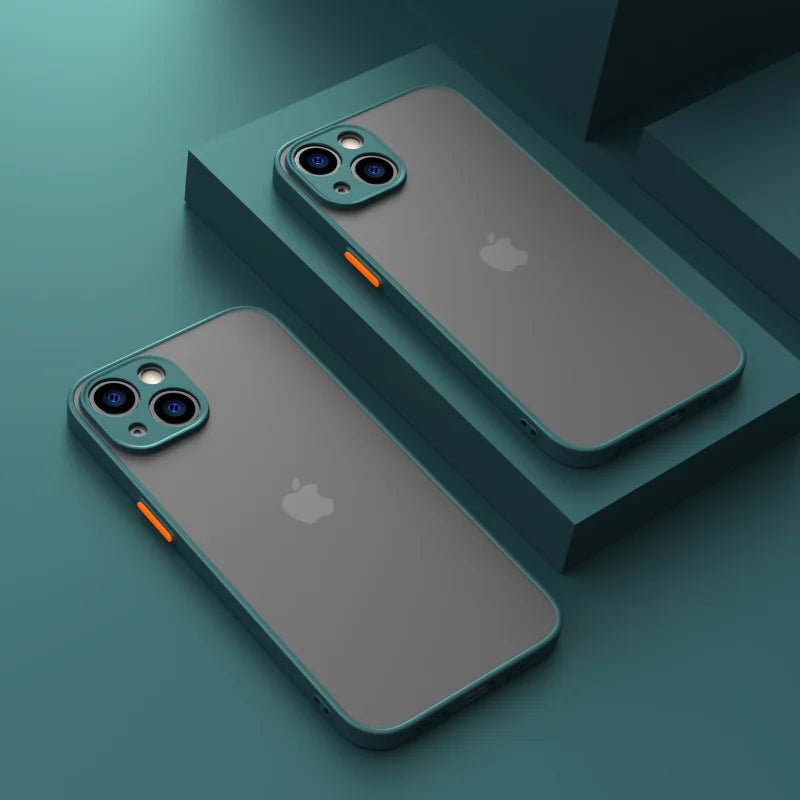 Armor Bumper Shockproof Phone Case For iPhone 15 11 12 13 Mini 14 Pro