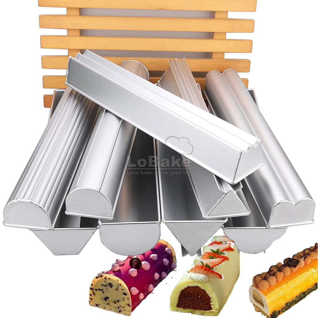 Long Style Bread Mousse Cake Mold Round Trigon Ladder Wavy Flower