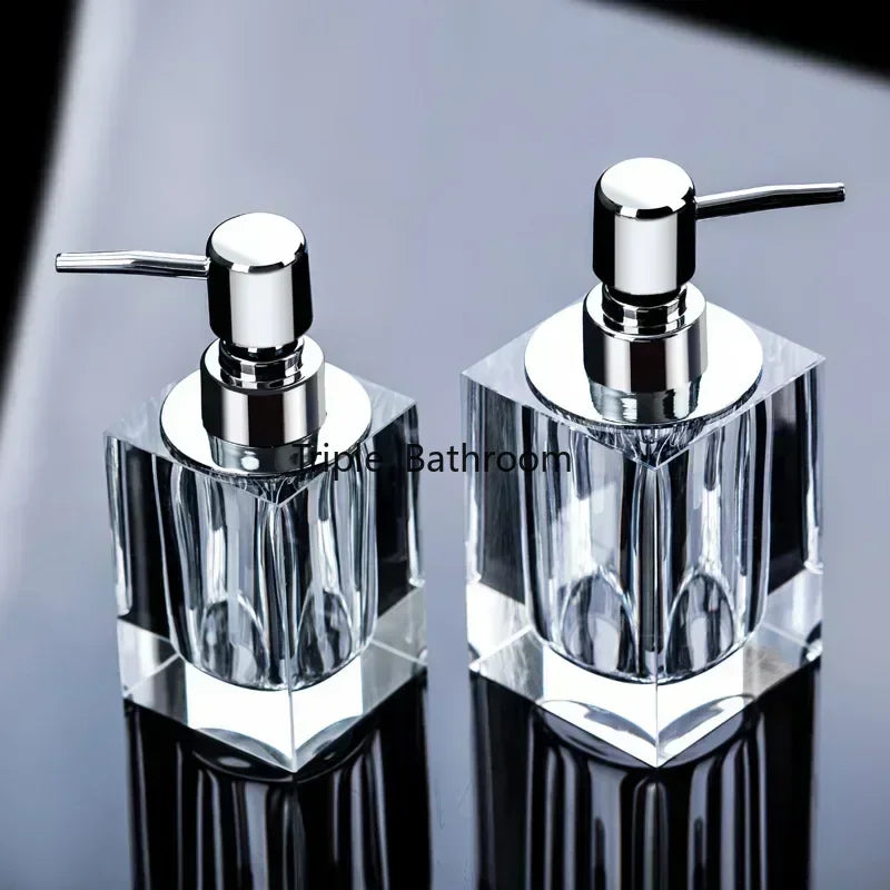 Creative crystal glass hand sanitizer bottle Household soap dispenser