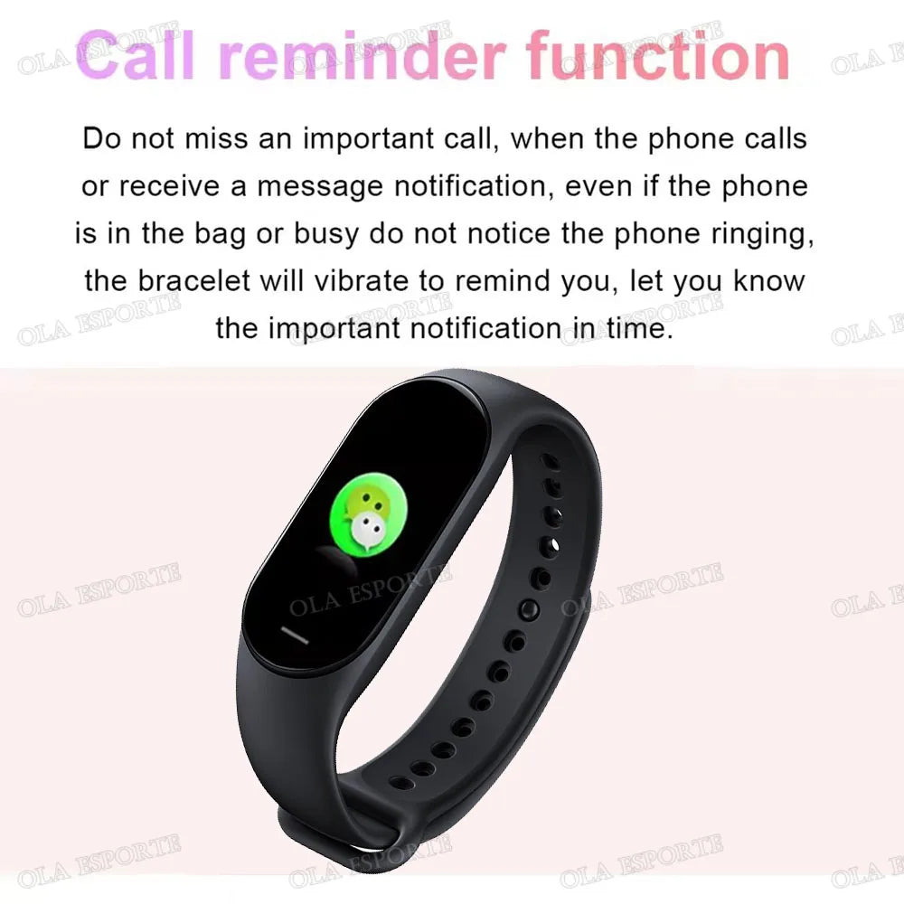 M7 Smart Watch Heart Rate Blood Pressure Monitor AMOLED Screen Smart