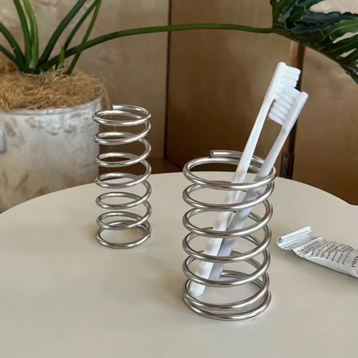 Stainless Steel Toothbrush Holder Metal Bathroom Accessories Tool for