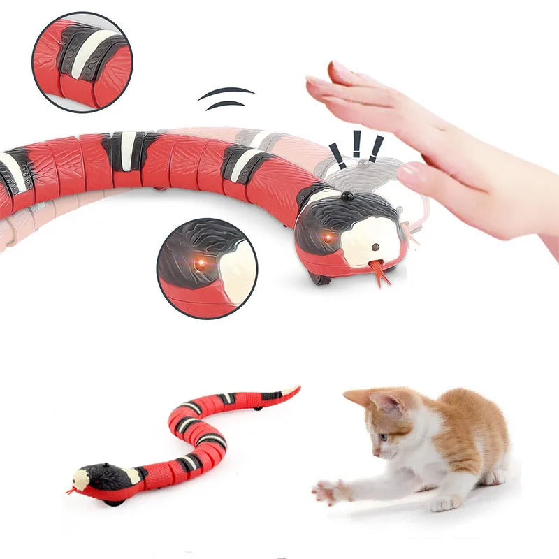 Pet Cat Toys Interactive Smart Snake TeaseToys Automatic Sensing