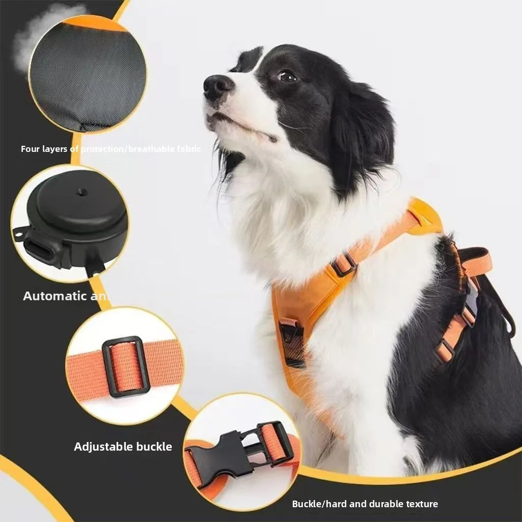 Dog Leash Harness All In One Retractable Dog Walking Rope Medium