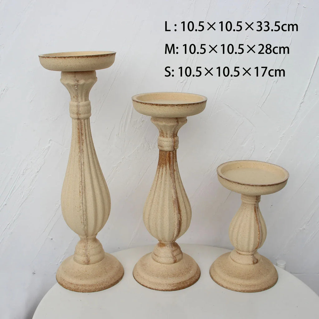 Wooden Candle Holder Rustic Natural Wood Candelabra for Home Decor