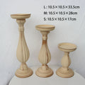 Wooden Candle Holder Rustic Natural Wood Candelabra for Home Decor