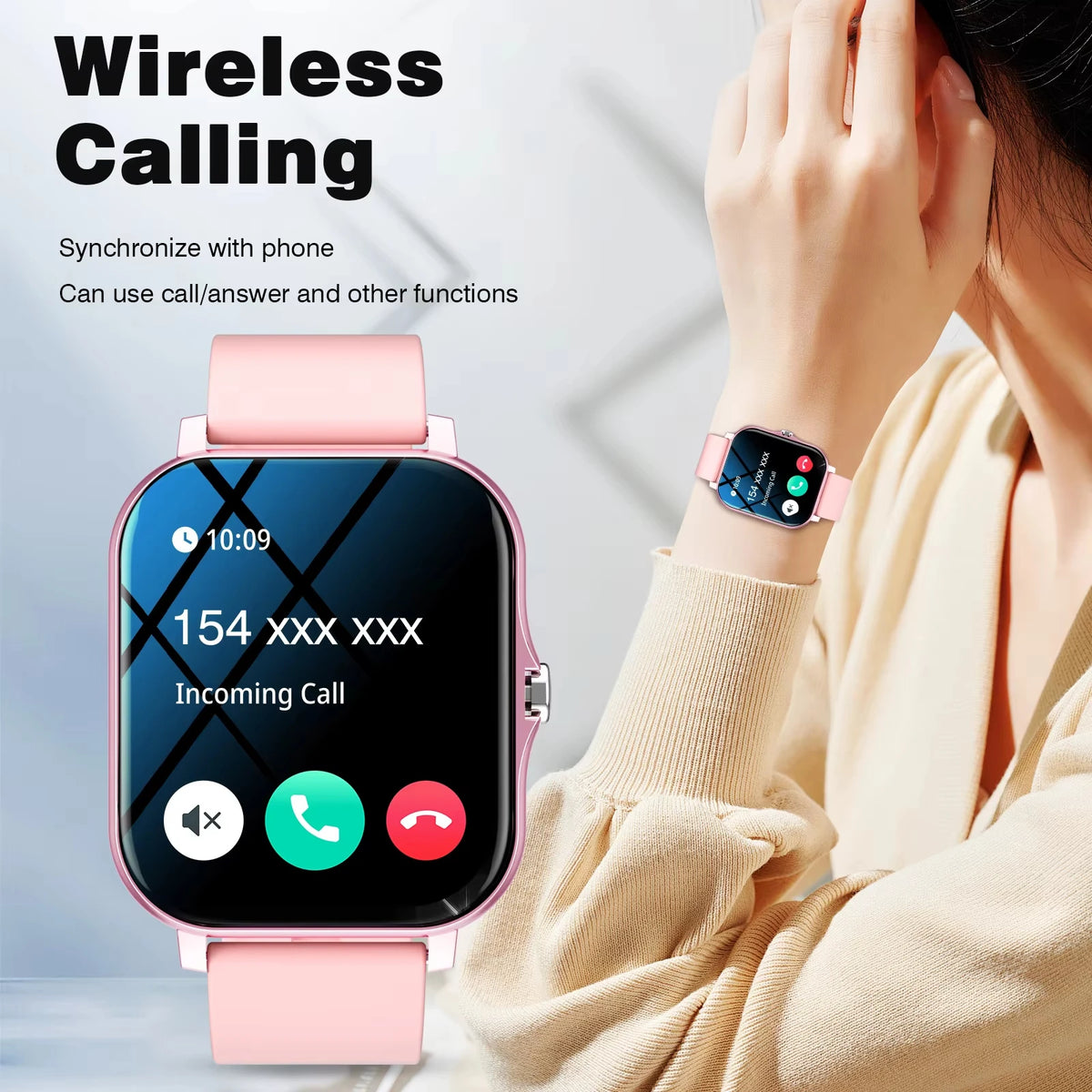 LAXASFIT   Smart Watch for Men Women Gift Full Touch Screen Sports