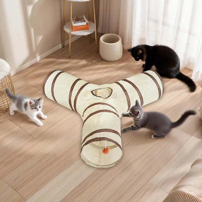 Cats Tunnel Foldable Pet Cat Toys Kitten Pet Training Interactive Fun
