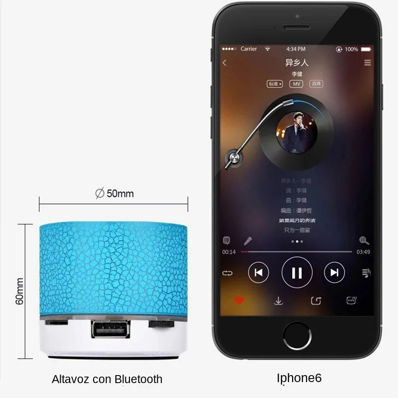Portable Mini Wireless Bluetooth Speaker Rechargeable Music Blutooth