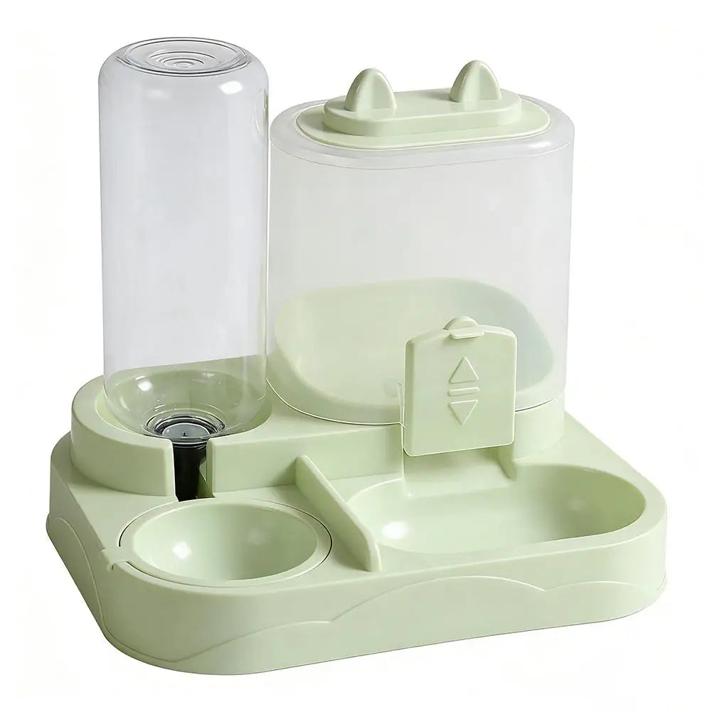 Pet Feeder Dual Food Bowl All-in-One Automatic Food Water Dispenser