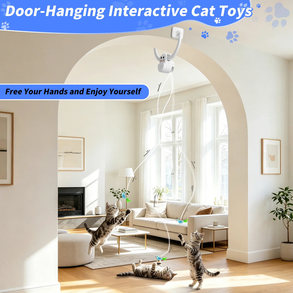 Interactive Cat Toys for Indoor Cats, Rechargeable Durable Safe