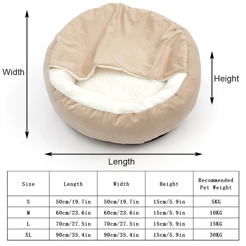 Hooded Orthopedic Dog Bed