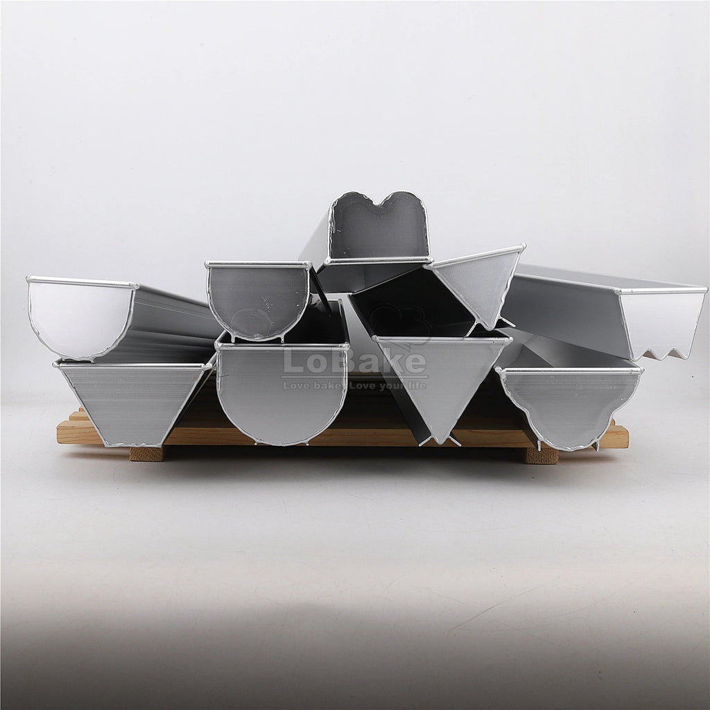 Long Style Bread Mousse Cake Mold Round Trigon Ladder Wavy Flower