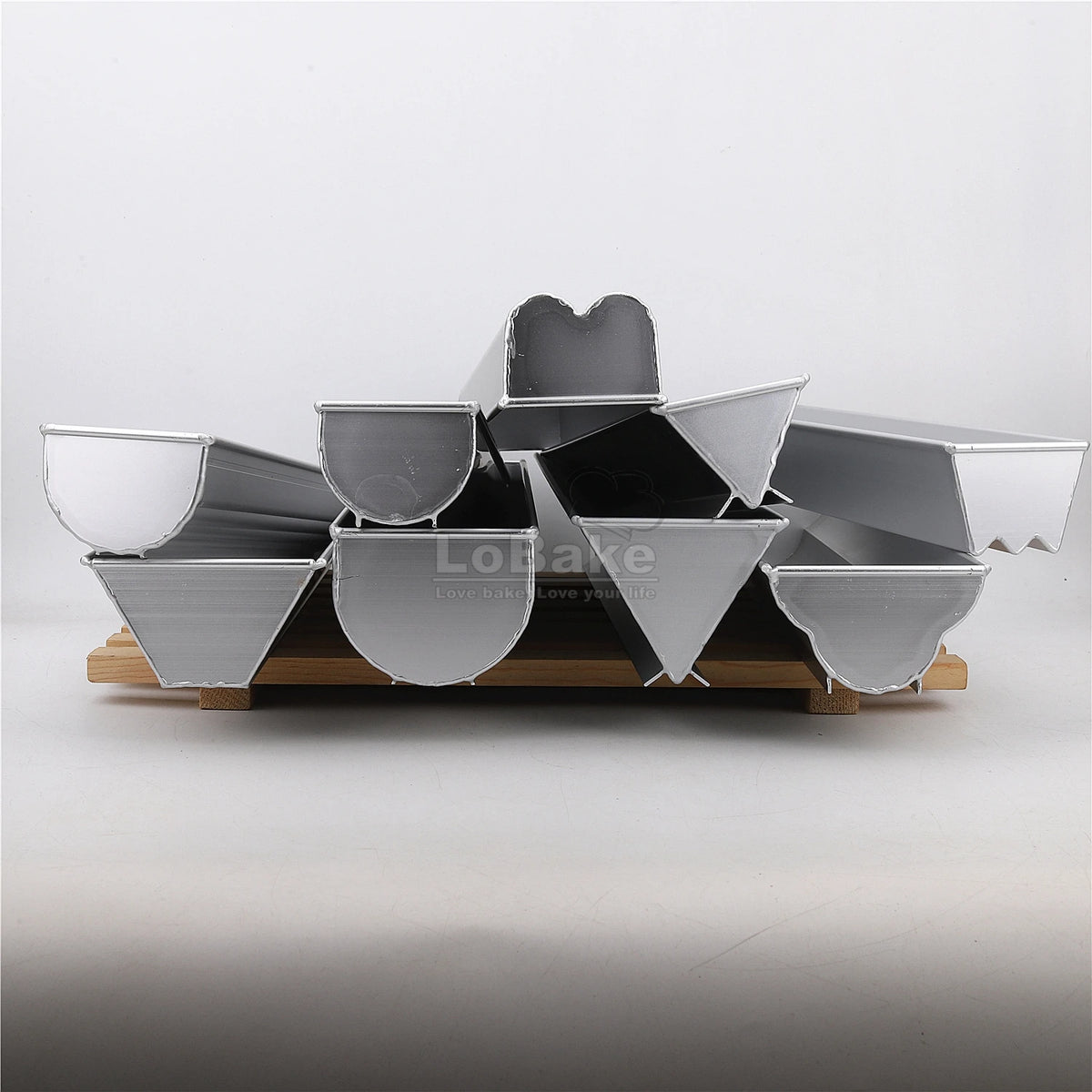 Long Style Bread Mousse Cake Mold Round Trigon Ladder Wavy Flower