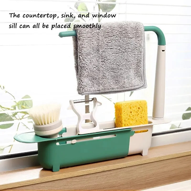 Kitchen Sink Drain Rack Telescopic Sink Shelf Sinks Organizer Soap