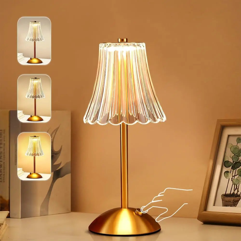 Cordless LED Table Lamp, Touch Dimming