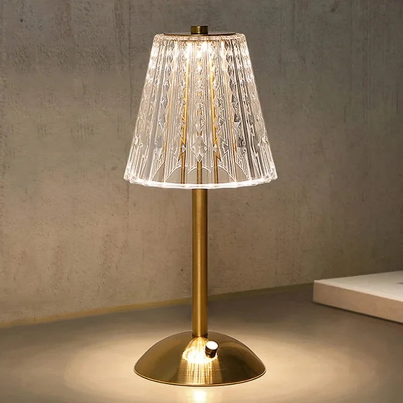 Cordless LED Table Lamp, Touch Dimming