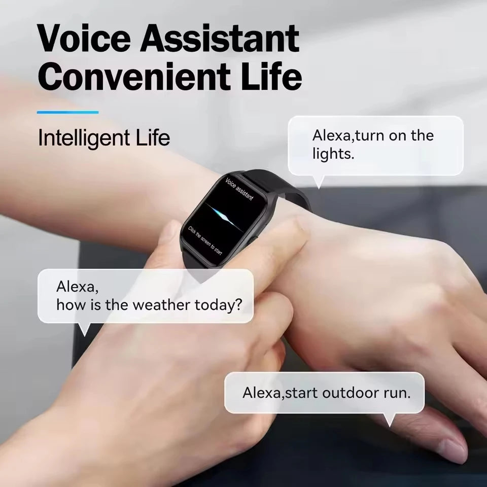 2026 New Smart Watch 2.01" HD Display Bluetooth Call Blood Oxygen Heart Rate Monitor Fitness Gift for Men Women