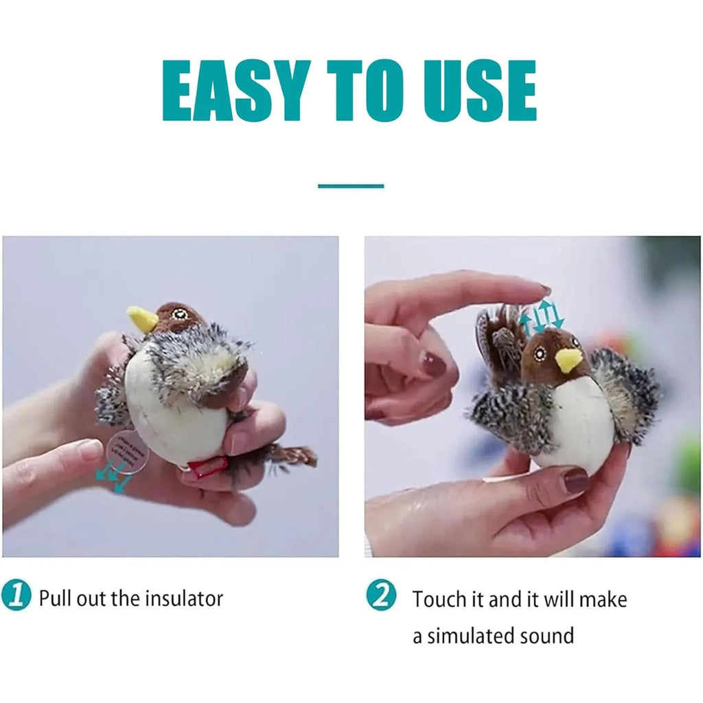 Interactive Cat Toys Flying Bird Cat Toy Flapping Wings Sparrow Toys