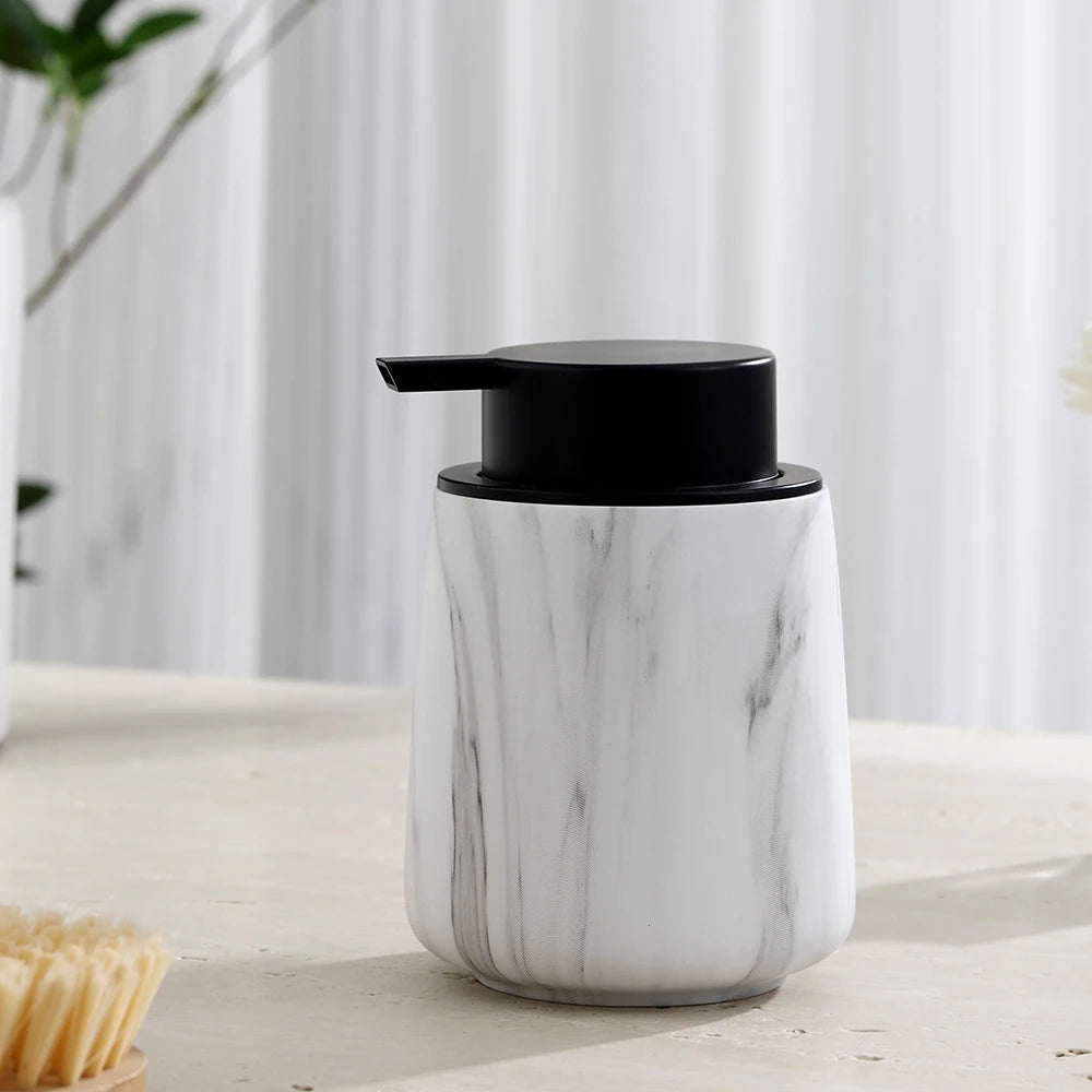 400ml marble soap dispenser bubble bottle resin hotel shampoo foam