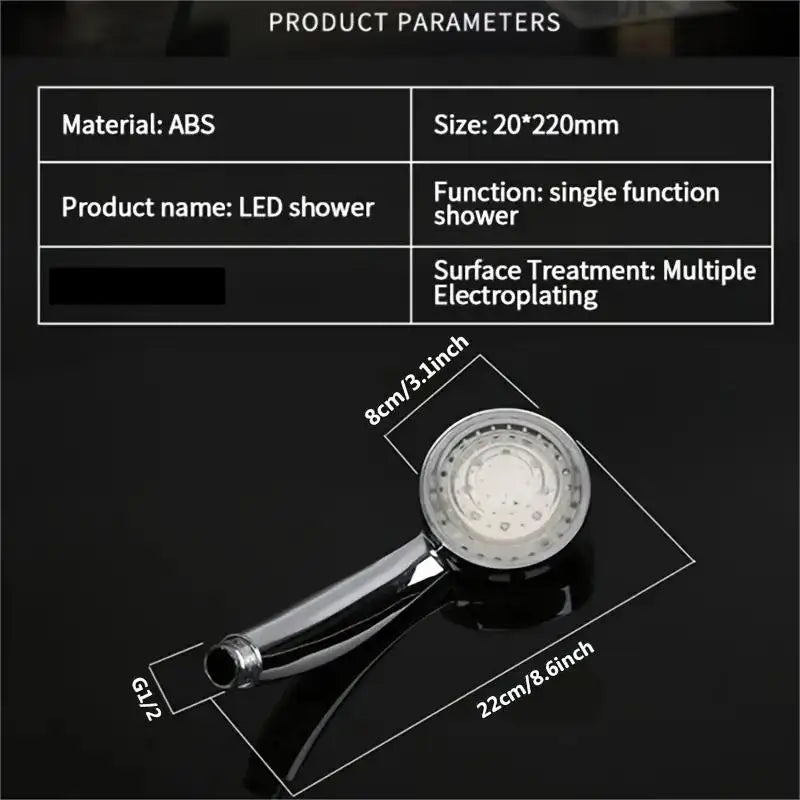 LED Luminous Shower Head Colorful Self-coloring Shower Head Water