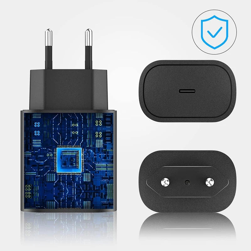 USB C 25W Fast Wall Charger with USB C to Type C Fast Charging Cable
