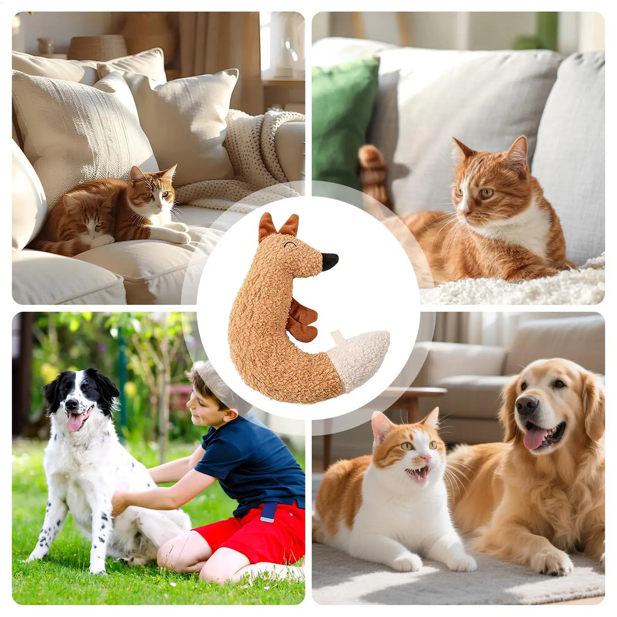 Cat Dog Chew Toys for Aggressive Chewers Cats Dogs Chew Squeak Toy