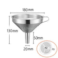 304 Stainless Steel Funnel Metal Wide Mouth Funnel With Strainer Mesh