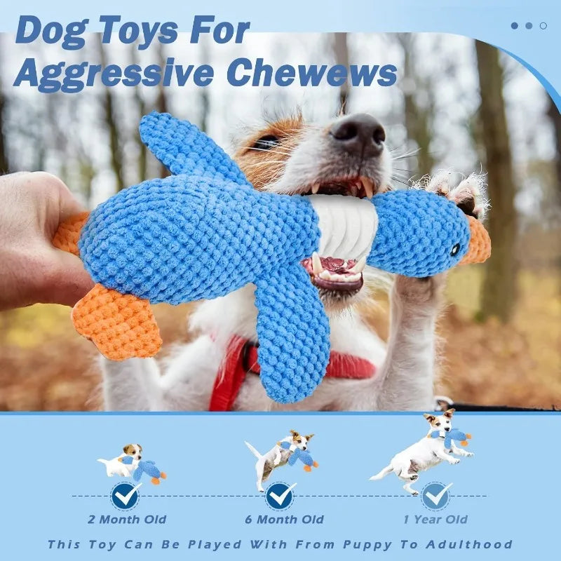 Cat Dog Toys for Aggressive Chewers Cats Dogs, Chew Squeak Toy Cats