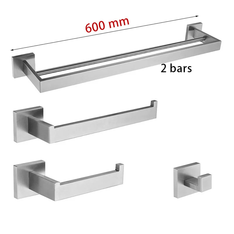 Stainless Steel Bathroom Accessories Brushed Nickel Towel Rack Toilet