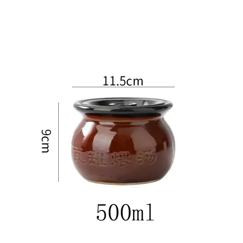250ml 300ml 500ml 1L 1.5L Casserole Soup Clay Stew Pots Rice Noodle Porridge Milk Cooking Pot Pottery Pot Kitchen Gadgets