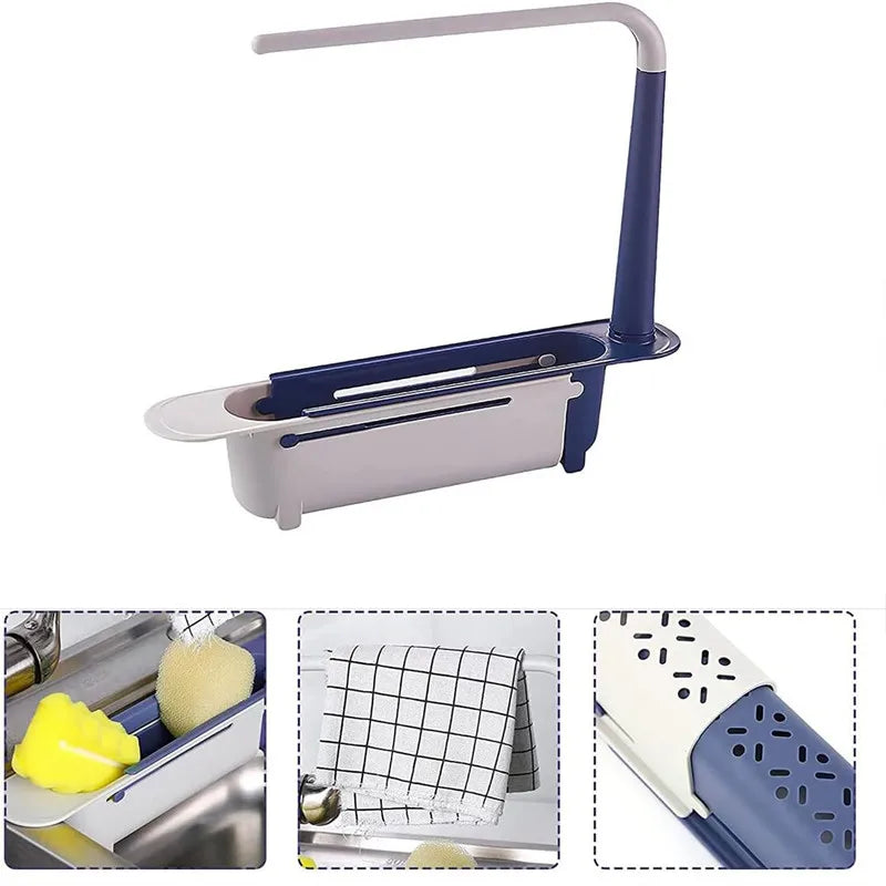 Kitchen Sink Drain Rack Telescopic Sink Shelf Sinks Organizer Soap