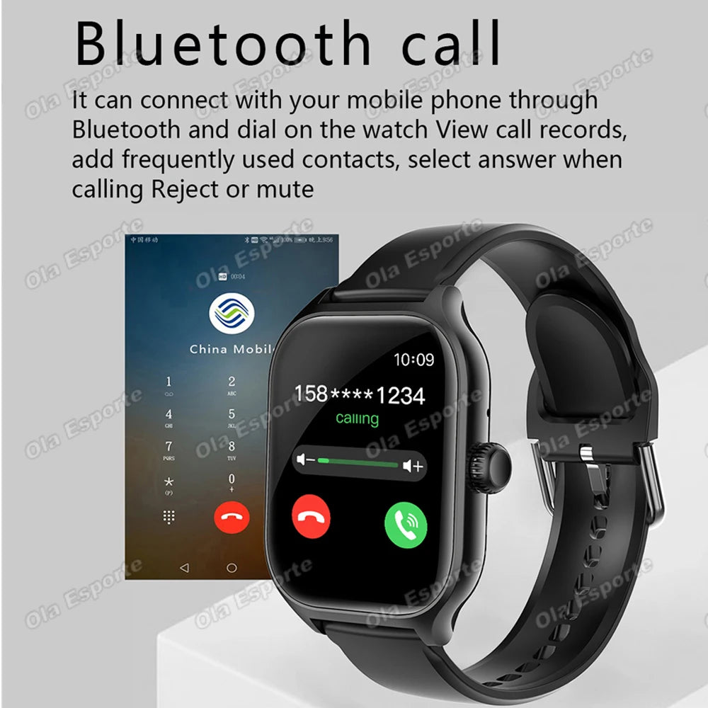 Men Women Smart Watch 2.01'' Waterproof Fitness Sport Watch Answer